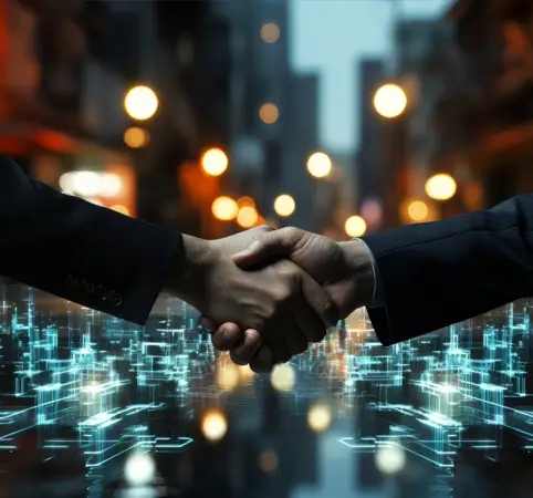 Saludo de personas en oficiana. Saludo de personas en oficiana.