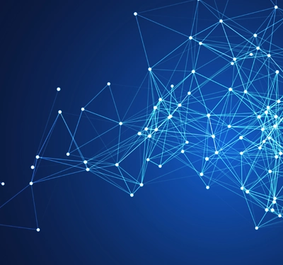 Nodos de red azul. Nodos de red azul.